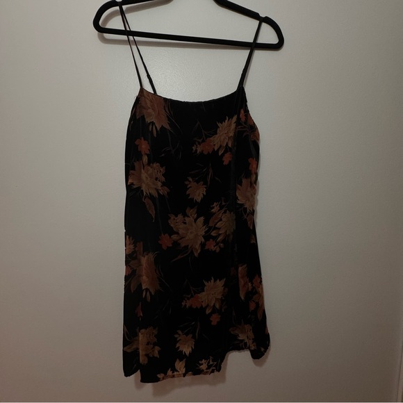 Velvet Floral Mini Dress - Picture 1 of 2